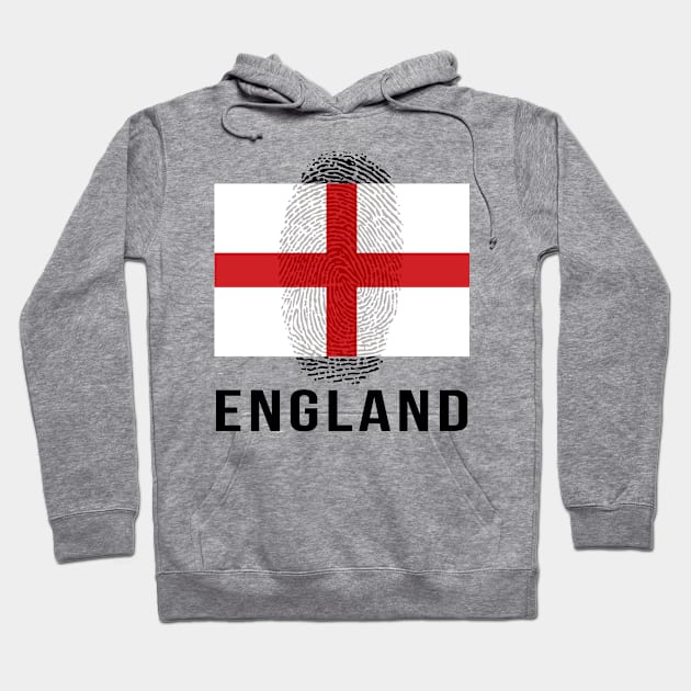 England Flag DNA Hoodie by Rocky Ro Designs